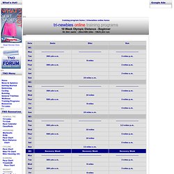 10 Week Olympic Distance Training Program for Beginners