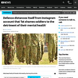 Defence distances itself from Instagram account that 'fat shames soldiers to the detriment of their mental health'