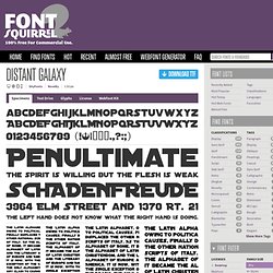 Free Font Distant Galaxy by ShyFonts