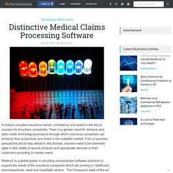 Distinctive Medical Claims Processing Software