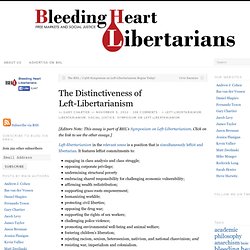 The Distinctiveness of Left-Libertarianism