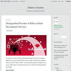 Distinguished Provider of Ruby on Rails Development Services - Atharva System