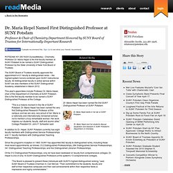 Dr. Maria Hepel Named First Distinguished Professor at SUNY Potsdam