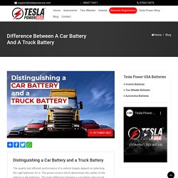 Distinguishing a Car Battery and a Truck Battery