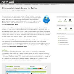 9 formas distintas de buscar en Twitter