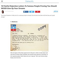 10 Painful Rejection Letters To Famous People Proving You Should NEVER Give Up Your Dreams
