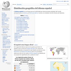 Distribución geográfica del idioma español