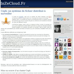 Ceph: un système de fichier distribué à surveiller