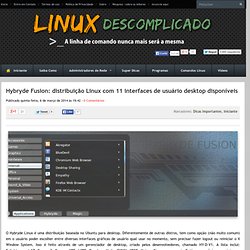 Hybryde Fusion: distribuição Linux com 11 interfaces de usuário desktop disponíveis
