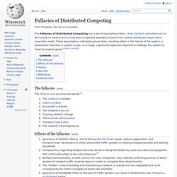 Fallacies of Distributed Computing - Wikipedia, the free encyclo