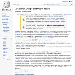 Distributed Component Object Model