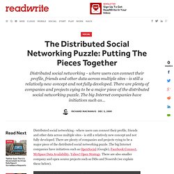 The Distributed Social Networking Puzzle: Putting The Pieces Tog