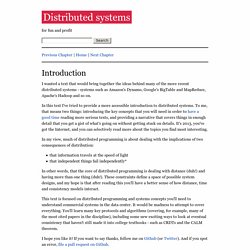 Distributed systems for fun and profit