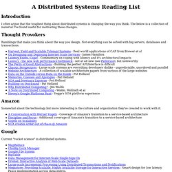 Distributed Systems Reading List