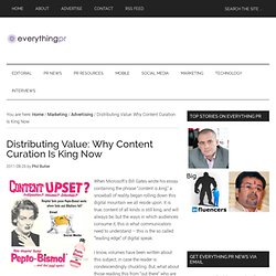 Distributing Value: Why Content Curation Is King