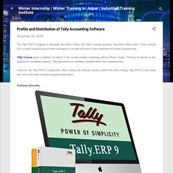 Profits and Distribution of Tally Accounting Software
