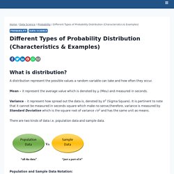 Different Types of Probability Distribution (Characteristics & Examples) - DatabaseTown