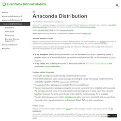 Anaconda Distribution — Anaconda documentation