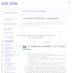 La stratégie de distribution - L'emplacement