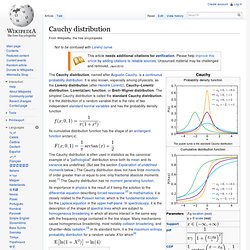 Cauchy distribution