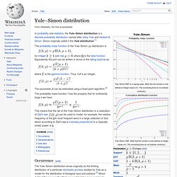 Yule–Simon distribution