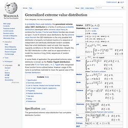 Generalized extreme value distribution