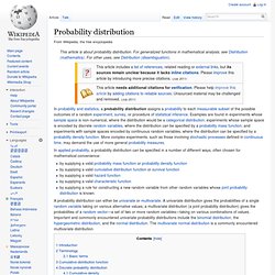Probability distribution