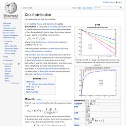 Zeta distribution
