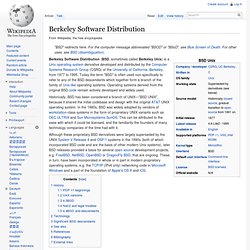 Berkeley Software Distribution