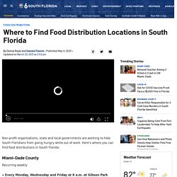 Where to Find Food Distribution Locations in South Florida – NBC 6 South Florida