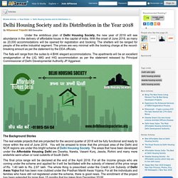 Delhi Housing Society and its Distribution in the Year 2018