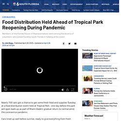 Food Distribution Held Ahead of Tropical Park Reopening During Pandemic – NBC 6 South Florida