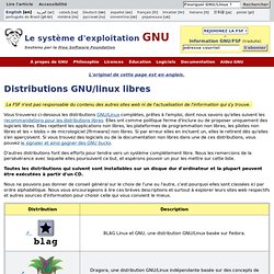 Liste des distributions GNU/Linux libres