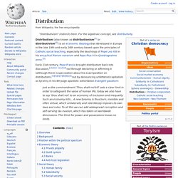 Distributism