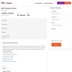 VRS District One in Sector 68, Mohali Price List, Brochure, Floor Plan, Location Map