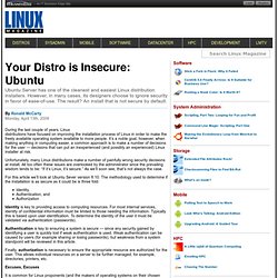 Your Distro is Insecure: Ubuntu
