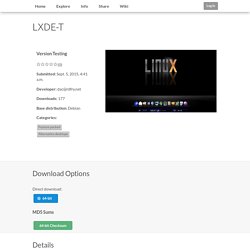 LXDE-T - Testing