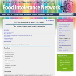 Sleep disturbance and insomnia - Food Intolerance Network