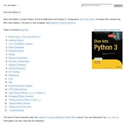 [PYTHON3] Dive Into Python 3