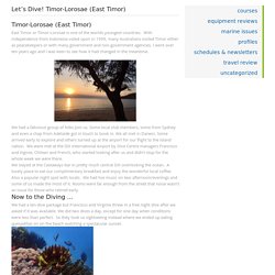 Let's Dive! Timor-Lorosae (East Timor) - Let's Go Adventures