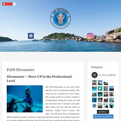 PADI Divemaster Course - Professional Diving with SB Divers