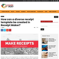 How can a diverse receipt template be created in Receipt Maker?