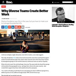 Why Diverse Teams Create Better Work