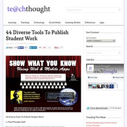 44 Diverse Tools To Publish Student Work