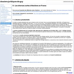 6 - Les diverses sortes d'élections en France - dossiers-juridiques-de-guy