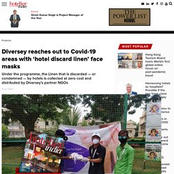 Diversey reaches out to Covid-19 areas with ‘hotel discard linen’ face masks