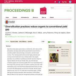 Diversification practices reduce organic to conventional yield gap