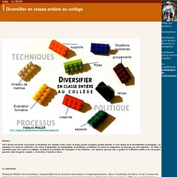 Diversifier en classe entière au collège