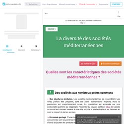 La diversité des sociétés méditerranéennes