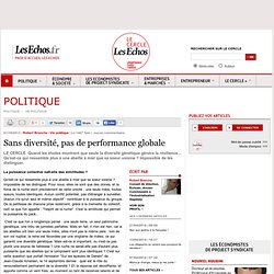 Sans diversité, pas de performance globale